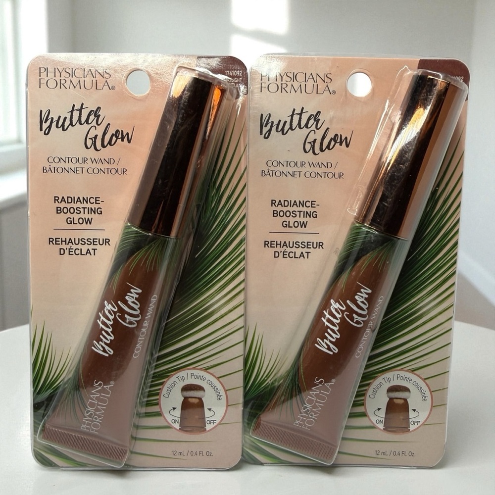 2 Pack Physicians Formula Butter Glow Contour Wand Fair‎ Light Radiance Boosting